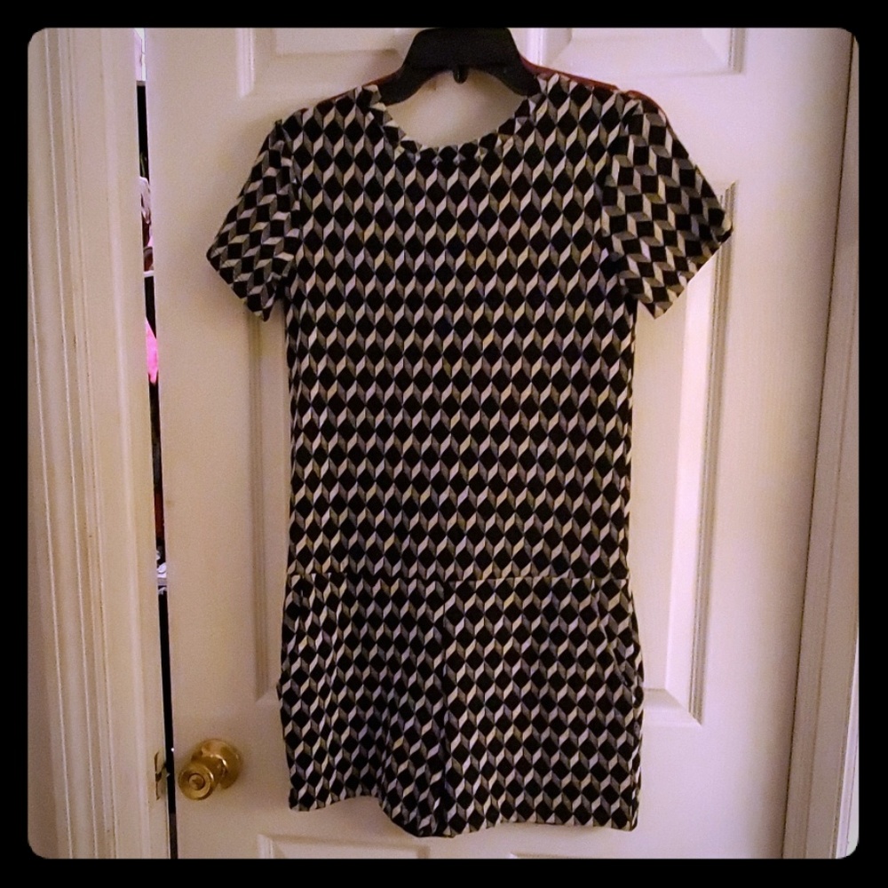 Black and white romper